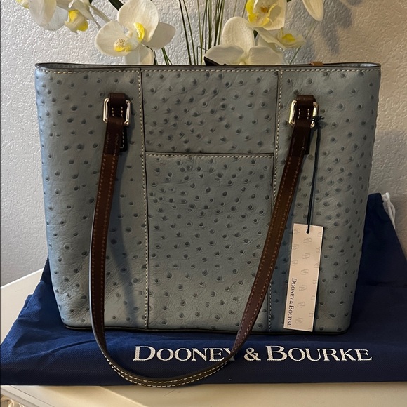 Dooney & Bourke Dusty Blue Lexington Embossed Tote NWT retail $238 - Picture 3 of 8